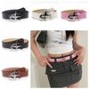 PU Leather Leather Belt Zinc Zinc Alloy Waistband Fashion Cross Star Buckle Belts  Women