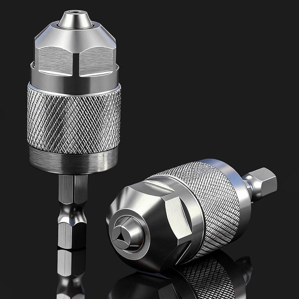 Hex Shank Chuck Professional Converter Hex Shank for Woodworking Drill Chuck Adapter Quick Change Pneumatic Drill Chuck