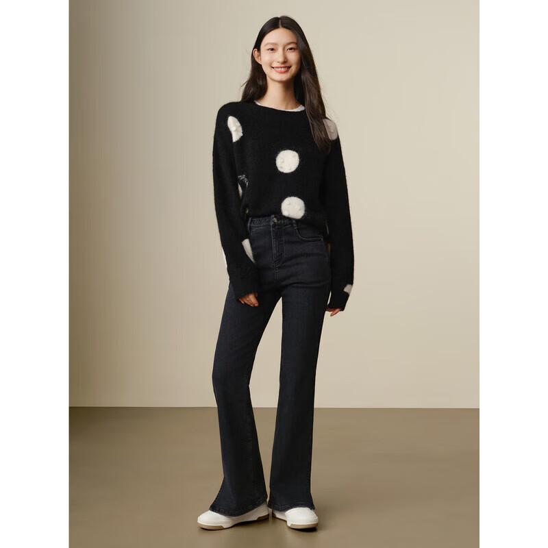 

Женский свитер JZ Annakol с пайетками в горошек из смеси альпаки L