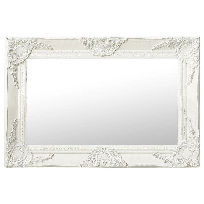 VidaXL Miroir mural style baroque 60x40 cm Blanc 320328