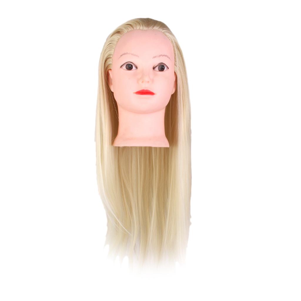 20" Hair Practice Training Hairdressing Weaving Doll Head+Tripod