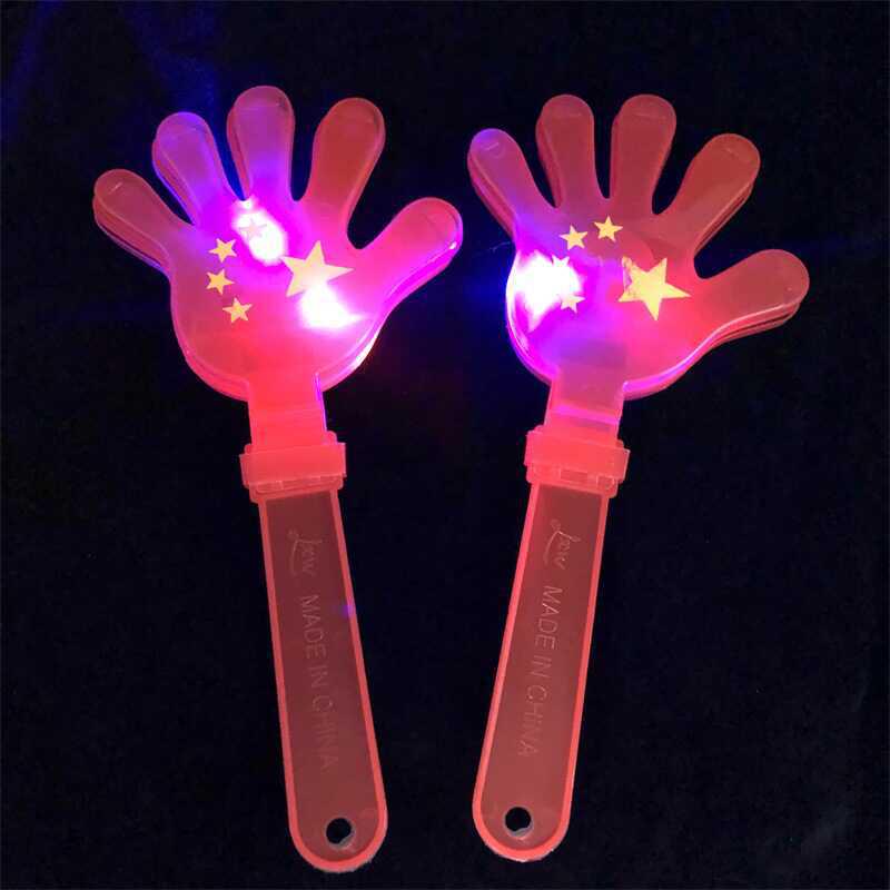 Luminous Red Flag Hand Clappers for National Day Concerts and Sports Events