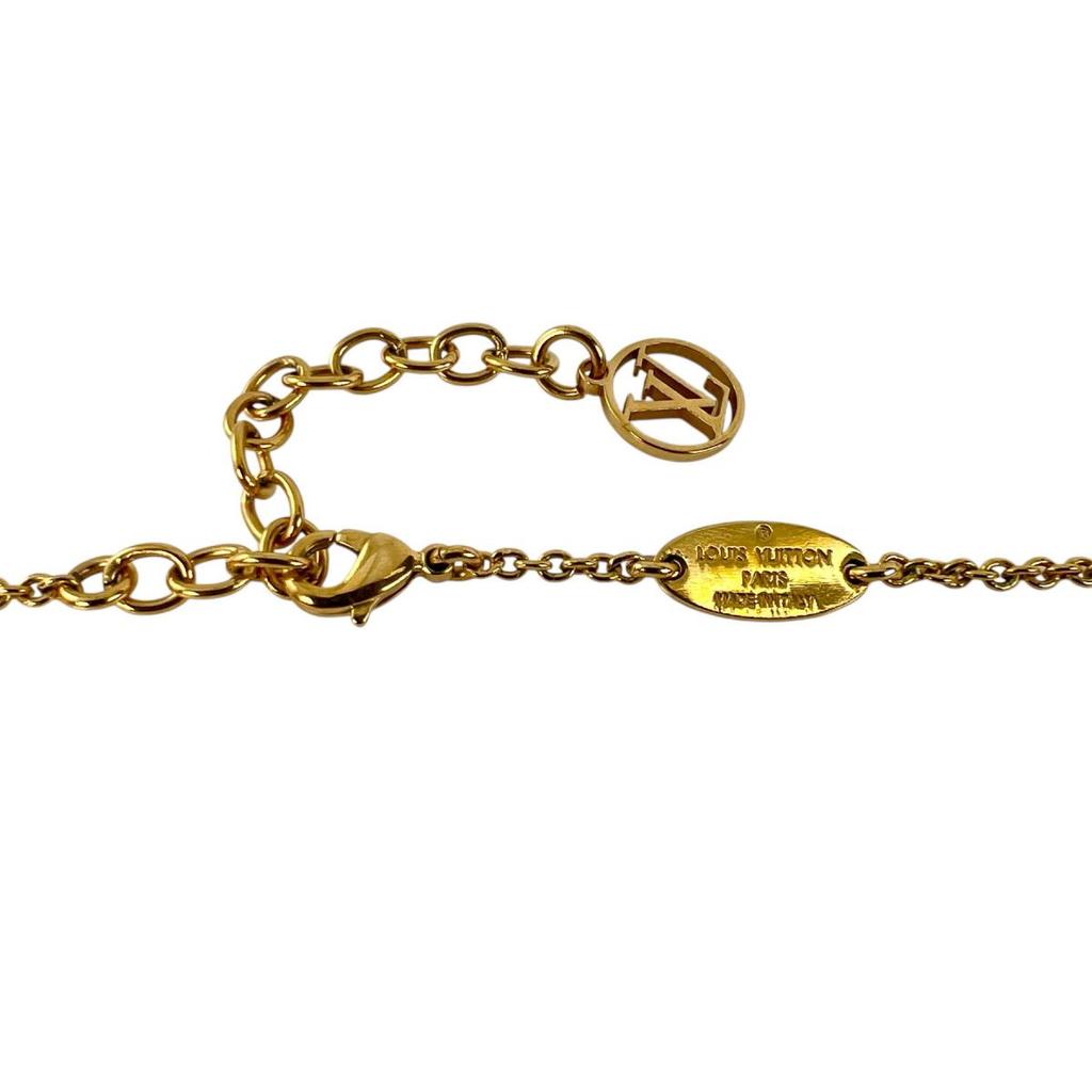 Louis Vuitton Perle Necklace Gold Plated Gold Women M61083 Used