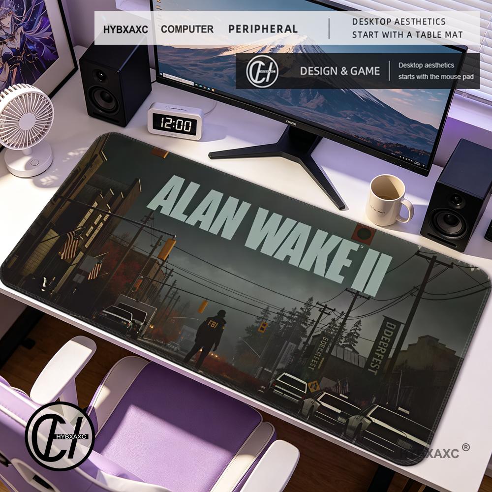 HYBXAXC Game Alan Wake Mouse Pad Computer Laptop Rubber Nonslip Mouse Mat Mousepad Gamers Decoracion Desk Mat