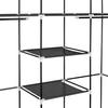 69" Portable Clothes Closet Non-Woven Fabric Wardrobe Double Rod Storage Organizer Black