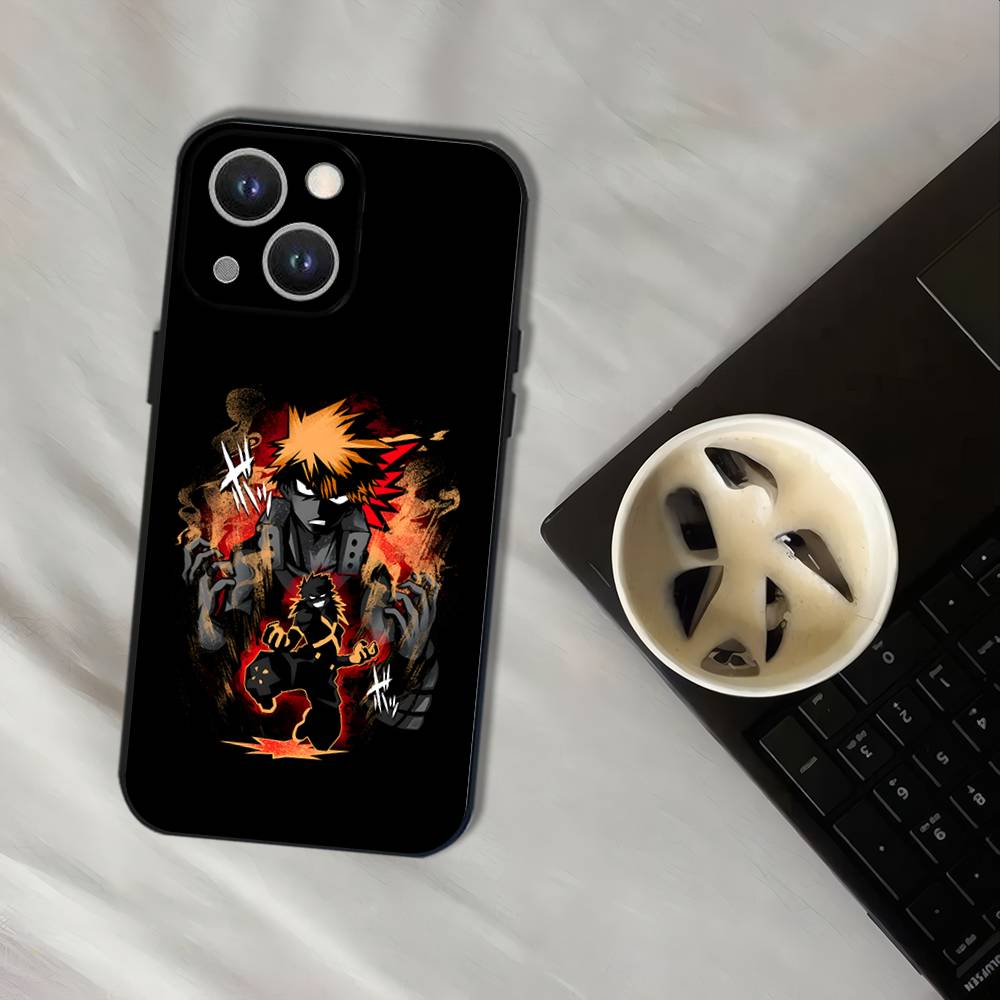 H-Hero Katsuki B-Bakugos Phone Case For iPhone 16,15,14,13,12,11,Pro,XS,Max,XR,Plus,E,SE4,Mini Black Soft Cover