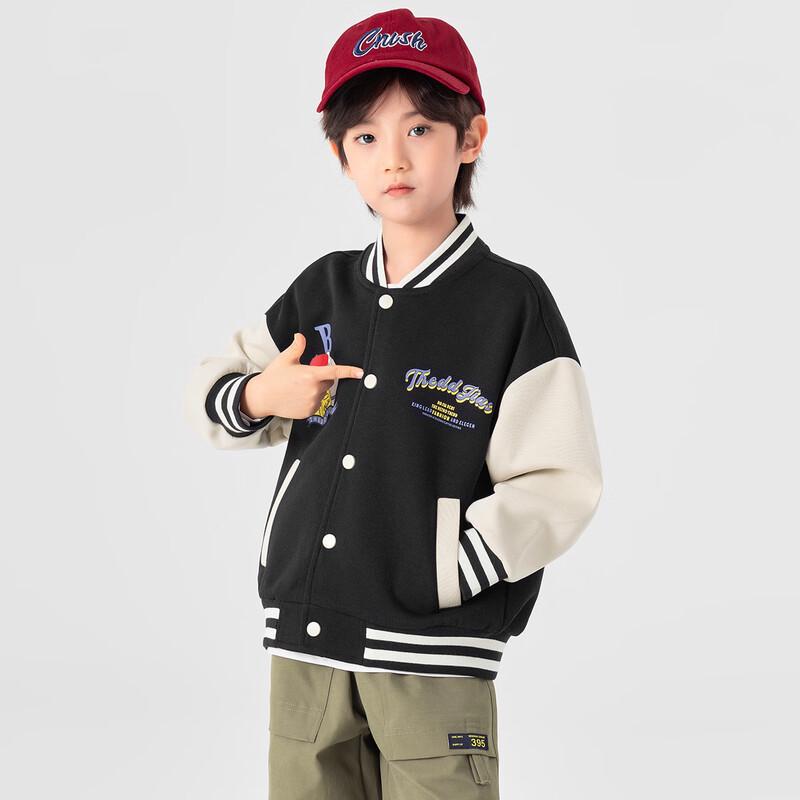 Duoduojia Boys' Color-block Baseball Jacket