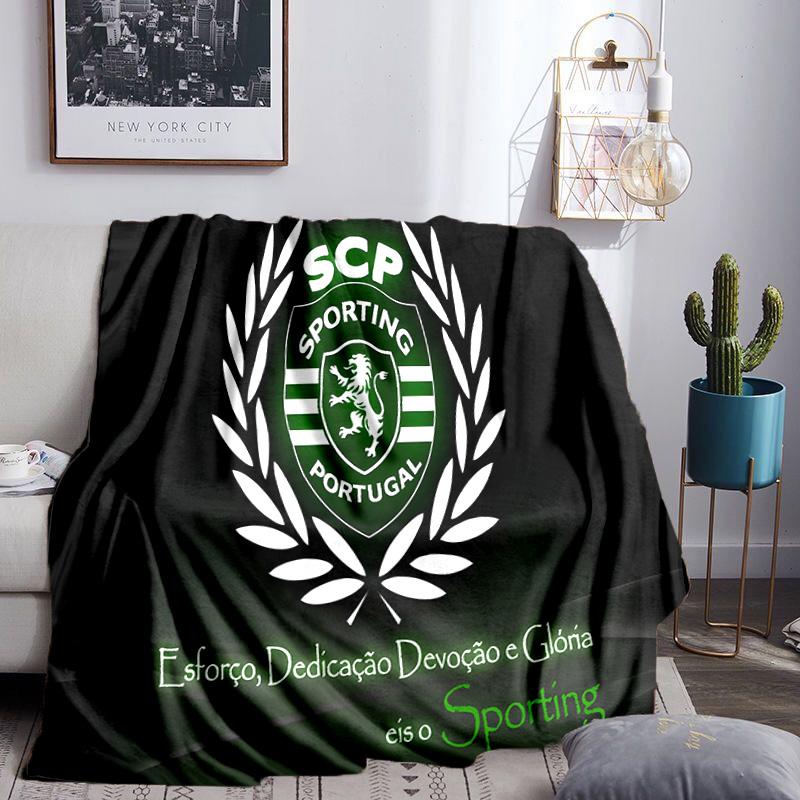 Sporting Portugal Crest Throws Blanket Flannel Blankets Plush for Couch Bed Gifts for Men Women Travel picnic blanket Christmas fan gifts