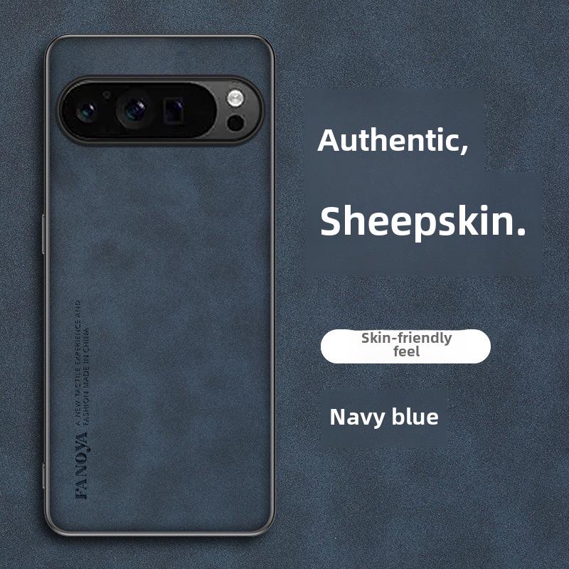 Pixel9Pro XL Leather Phone Case for Google 8A Pixel9A - Sheepskin Protective Cover