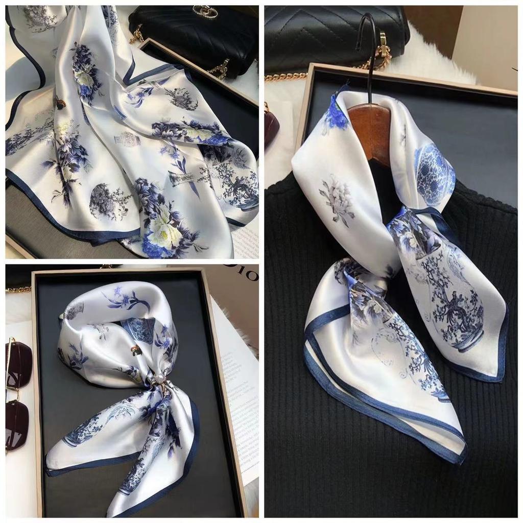 Eleganti Foulard di Seta da Donna Con Centinaia di Camicie, Assistenti di Volo, Decorazione Professionale, Protezione del Collo, Foulard, 70 Foulard Quadrati Piccoli.