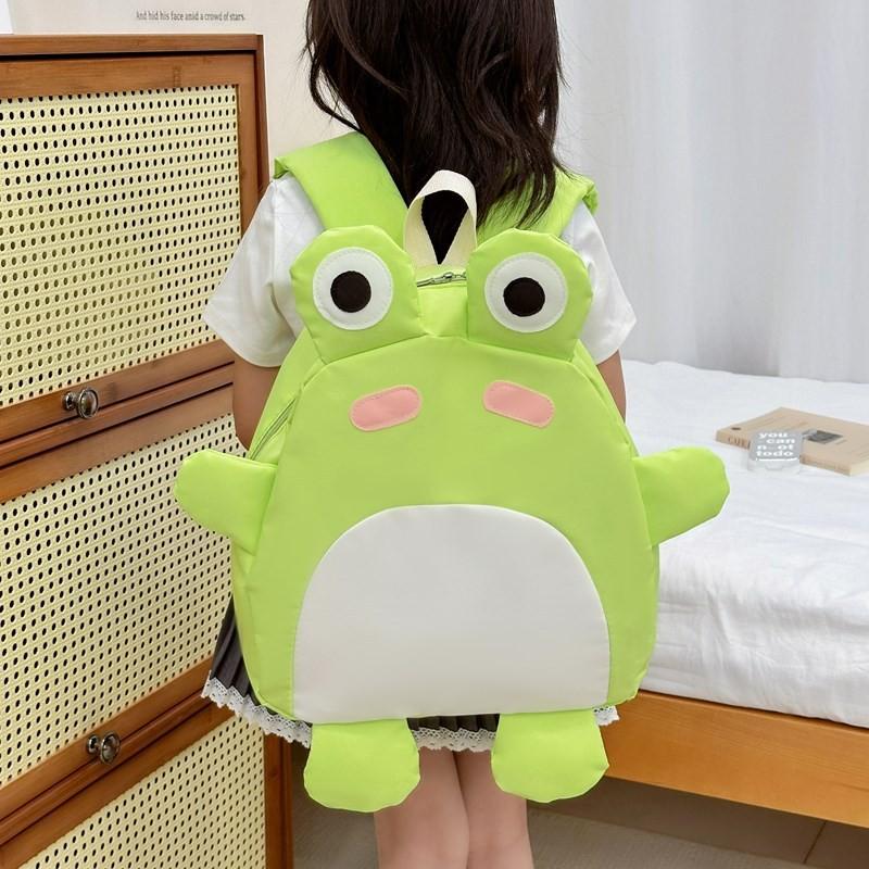 Neuer Bunter Cartoon-Frosch-Design Kinderrucksack Süße Nylon-Schultasche Für Jungen Und Mädchen