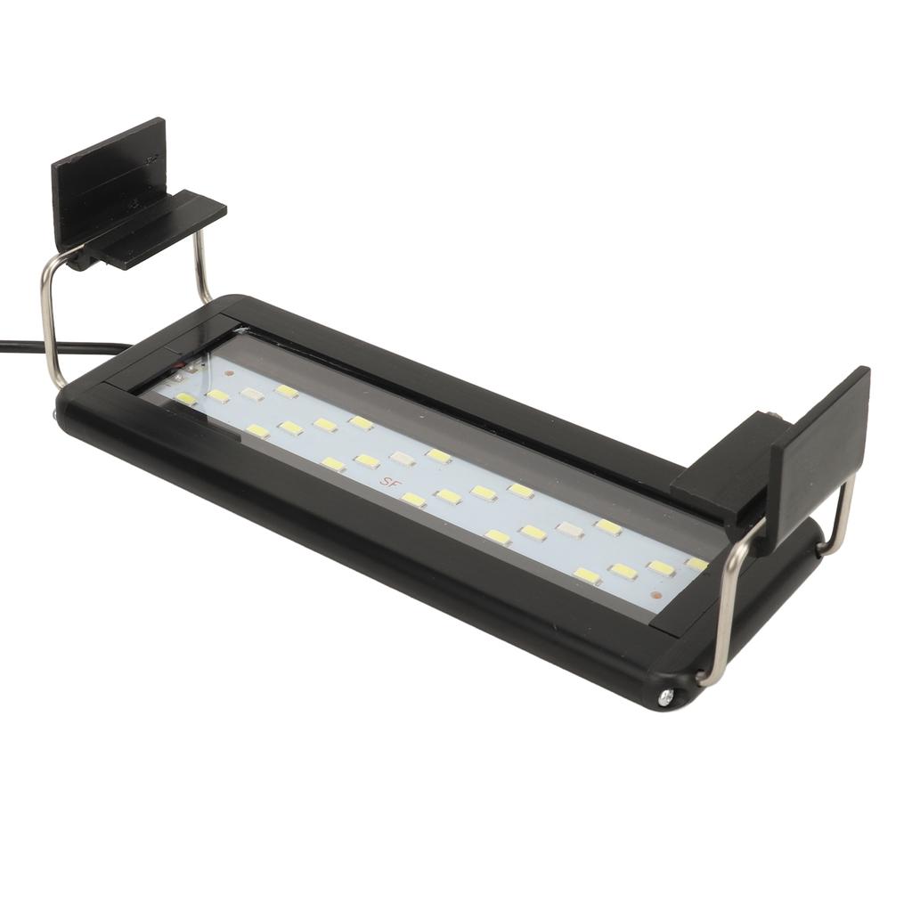 LED Aquarium Light with Expandable Bracket Blue and White Light Adjustable Timer Aquarium Plant