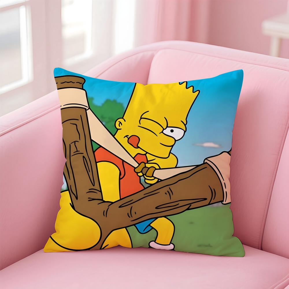 The Simpsons catoon cool TS Cushion Cover Comfortable Reversible Pillow Cover Ideal for Car Sofa Bedroom & Beyond