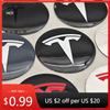 Autoaufkleber 20 Stück 56mm Autoemblem Radnabendeckel Aufkleber Für Tesla Model S Model3 2024 Model Y X Reifenmitte Abdeckung