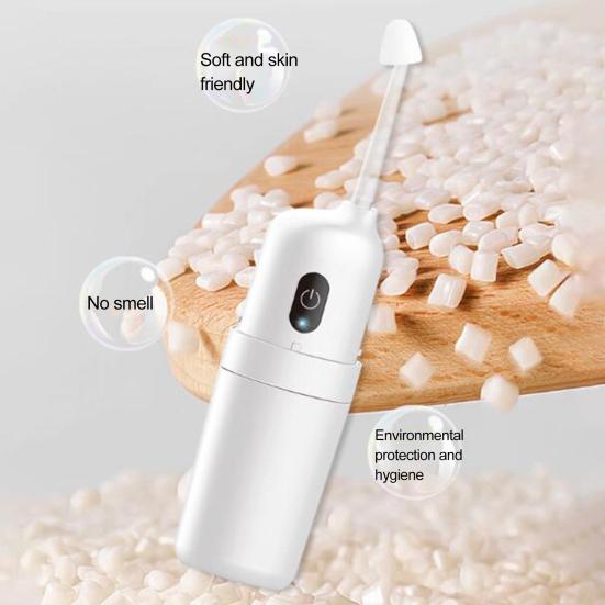 1 Set 200ML Nasal Washer with Water Tank High Frequency USB Charging Rotatable Head 3 Gears Impulse Type Nose Washer Daily Use
