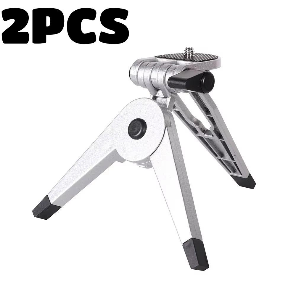 2 Stück Faltbares Stativ Universelles Tragbares Reise-Stativ Mini-Schreibtisch-Faltstativ für Canon Nikon DV-Camcorder Mobile Fotografie