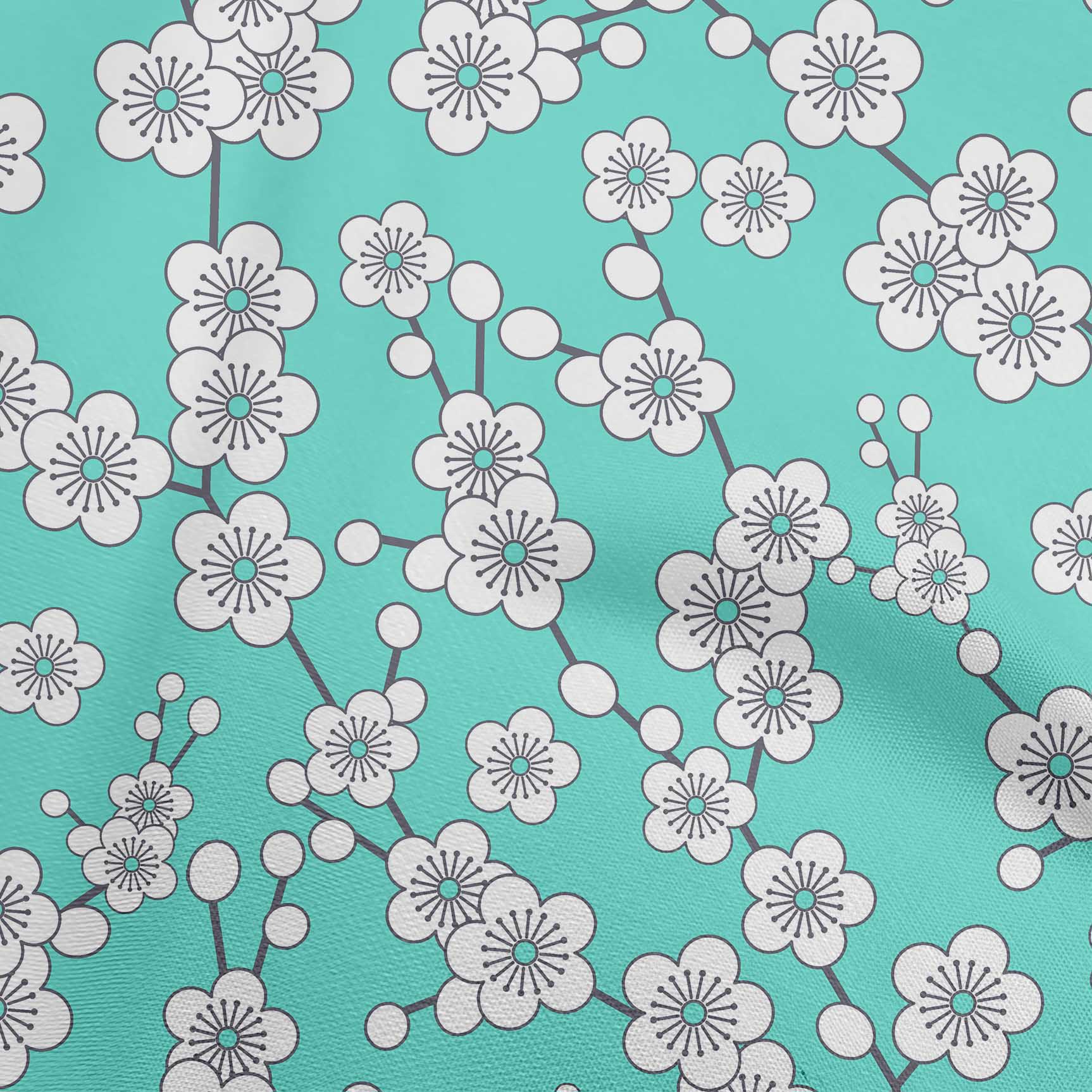 

OneOone Cotton Flex Fuschia Pink Тканина Азіатський Японський Квітковий Одяг своїми руками Тканина для стьобання Тканина з принтом 40 дюймів 42 Inch Wide - Viscose Chiffon бірюзовий колір синій