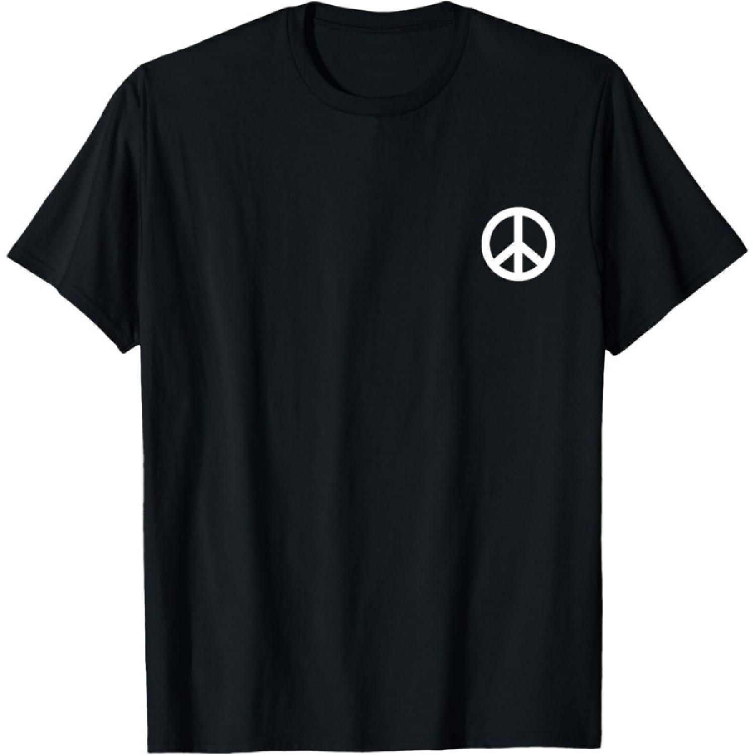 

Hippie Peace Sign Costume Cool Men Women Symbol Hippy T-Shirt XXXXXL чорний