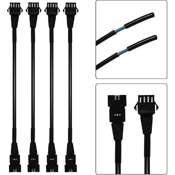 4 PCS 60 inch Extension Cords for Use with 5050 LED SMD RGB NEON Accent Kits for LED Motorcycle ATV Car Light Multi-Color Neon Strip