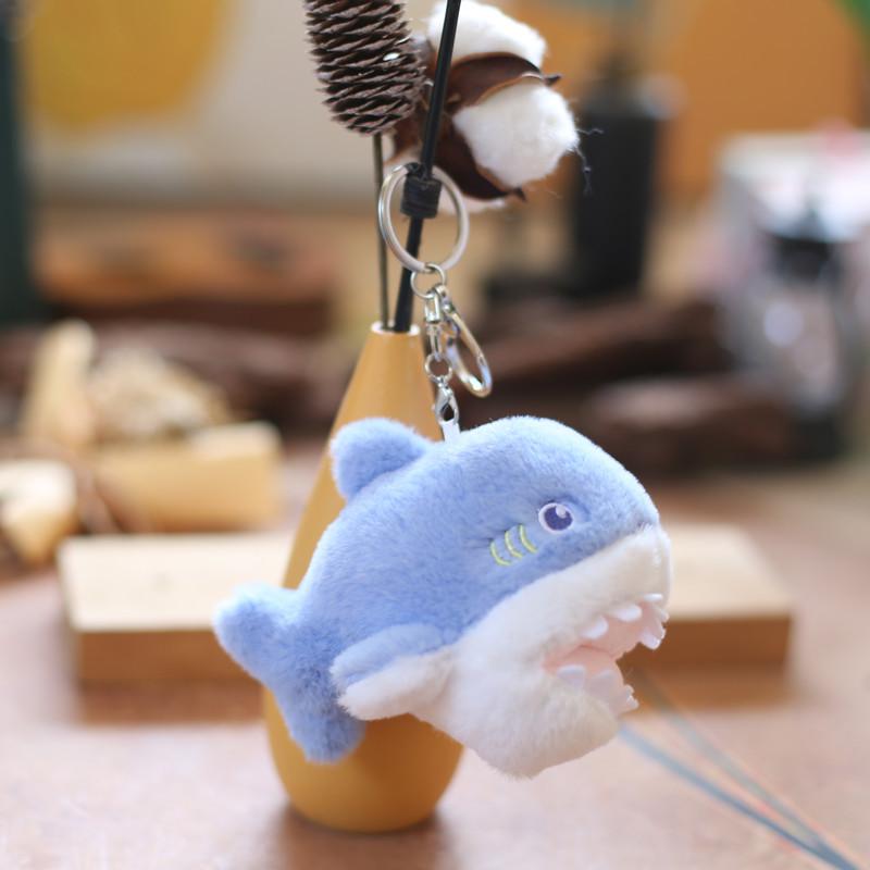 Cute Cute Marine Animal Dolphin Pendant Plush Toy Little Whale Bag Hanging Shark Keychain
