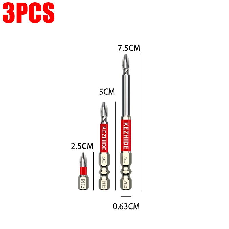 Impact Screwdriver Bits Anti-Slip Cross Head Magnetic Driver Drill Bit Hexagonal Shank High Hardness Electric Drills Screwdriver