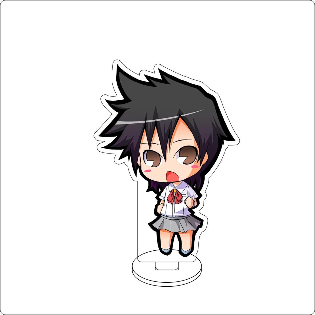 10CM Anime BLEACH Figure Stand Model Kurosaki Ichigo/Inoue Orihime/Ishida Uryuu Cute Desk Decor Standing Sign Gifts