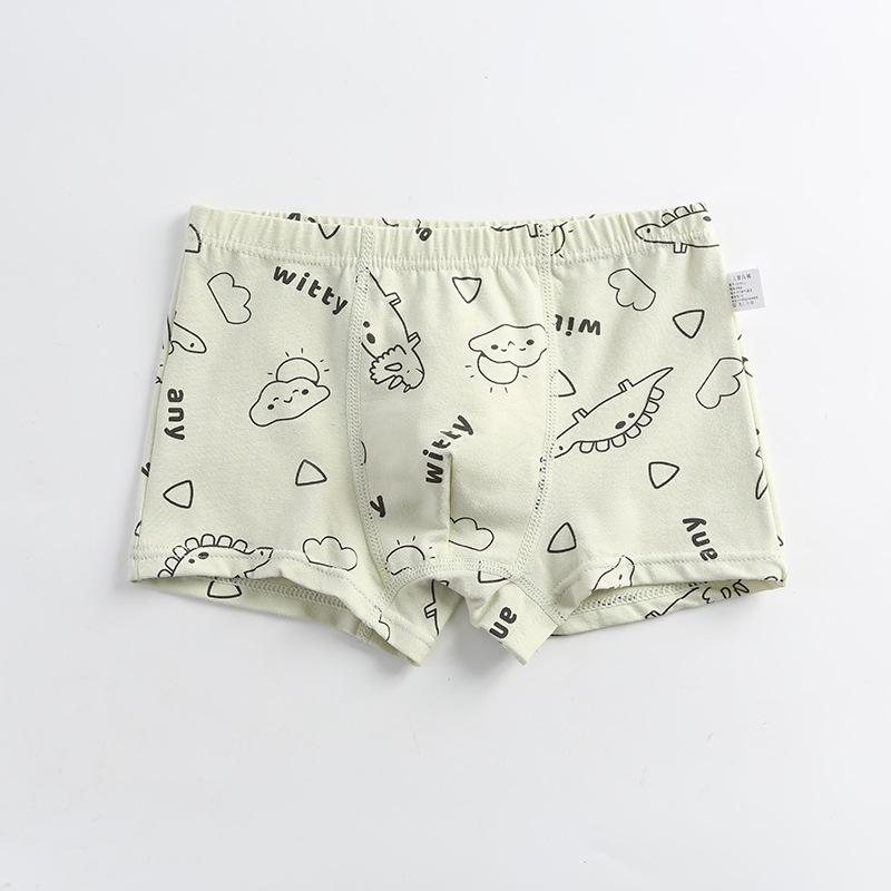 Dětské kreslené bavlněné boxerky se středním pasem - Prodyšné studentské spodní prádlo třídy A