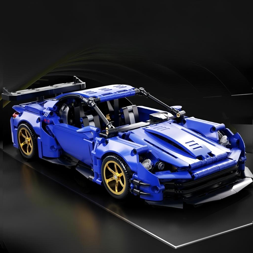 Macchina sportiva con blocchi da costruzione 1:14 Macchina telecomandata giocattolo, giocattolo da costruzione regalo di compleanno, modello auto sportiva, regalo fai-da-te per bambini