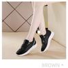 Women's Flying Textile Shoes Spring and Autumn Leisure Sports Soft Sole Light Running Shoes Breathable Non-slip Flat Mother's Shoes
