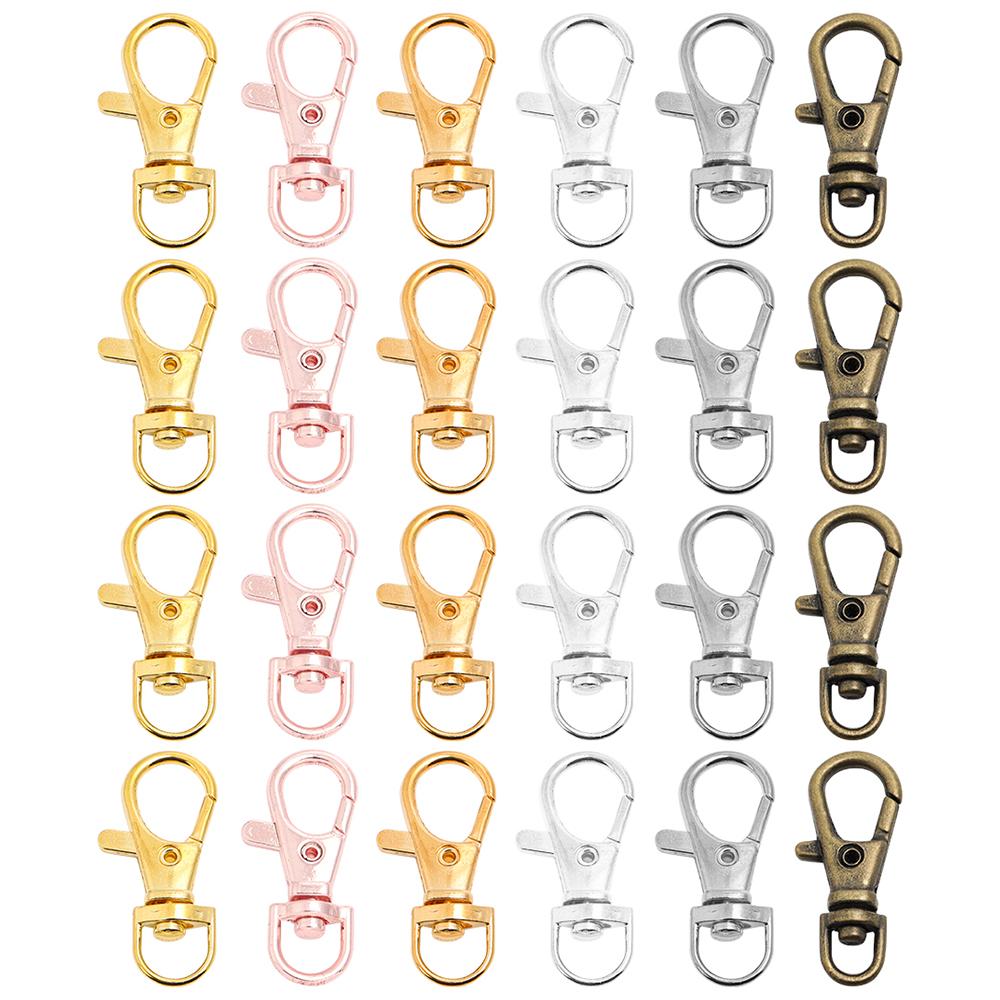 10pcs/bag Retro Alloy Keychain Lobster Clasp Hooks Swivel Split Key Ring For Dog Chain Bag Key Pendant Connector Accessories
