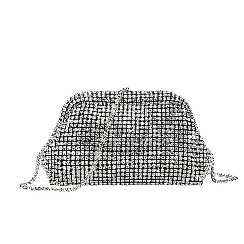 2024 Women's Rhinestone Evening Handbag: Diamond-Studded Clutch and Flashy Crossbody Bag