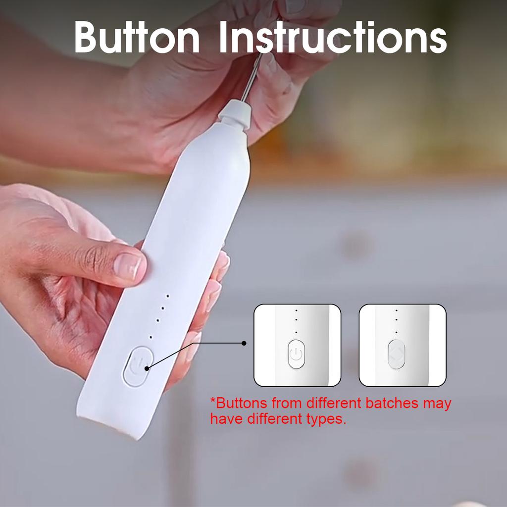 Handlicher Milchaufschäumer 300mAh Kabellos Elektrischer Schneebesen Getränkemixer Geeignet für Kaffee Milch Eier Mixer Küchenzubehör