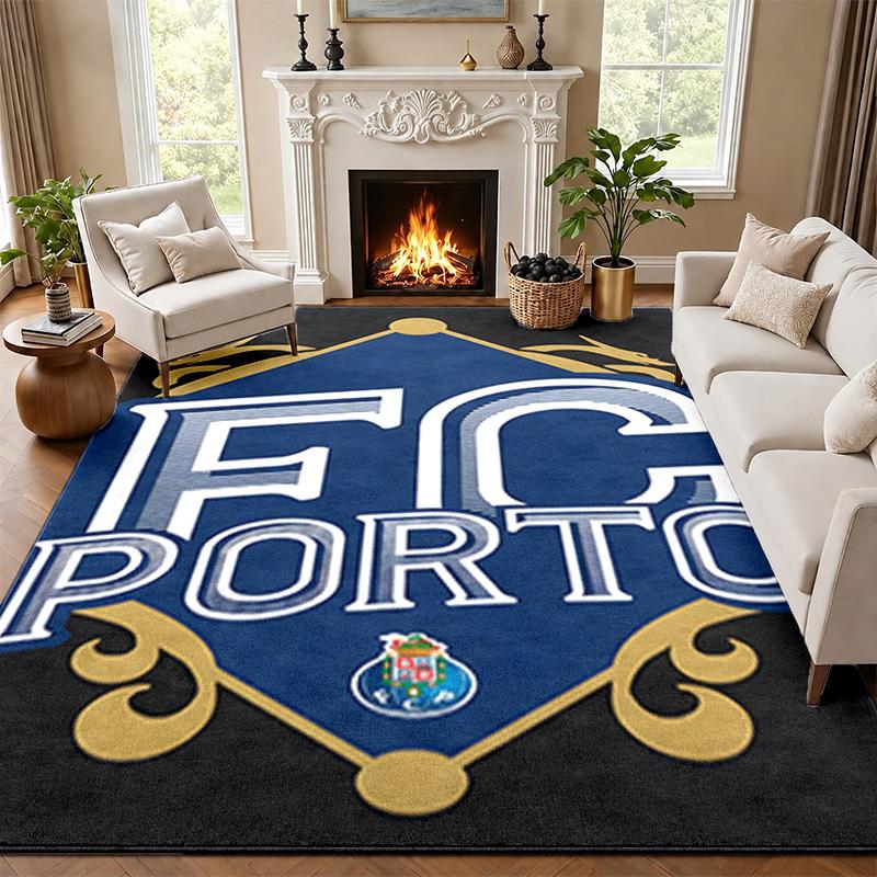 FC Porto Tæppe Dørmåtte til Stue eller Soveværelse Beskyttemåtte Under Stol Kontordekoration Julegave Fødselsdagsgave