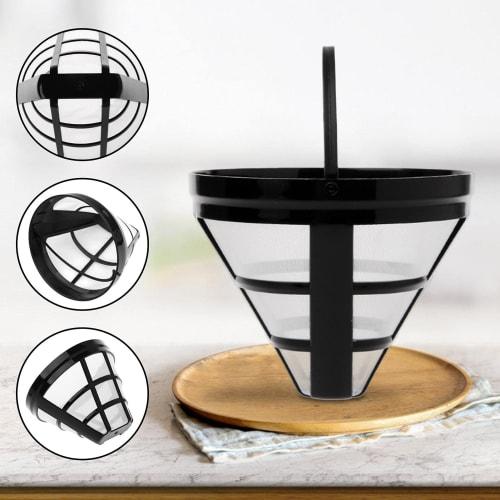 Reusable Cup Basket Coffee Filter - Compatible with Most Coffee Maker Tools and Accessories.