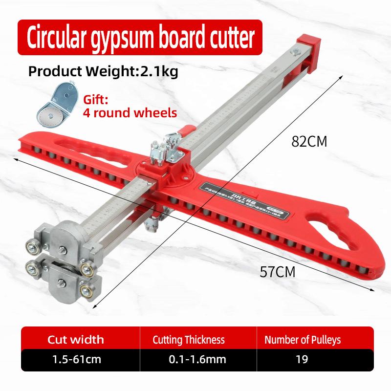 23-Wheel High-Precision Gypsum Board Cutter for Woodworking with Round Blade