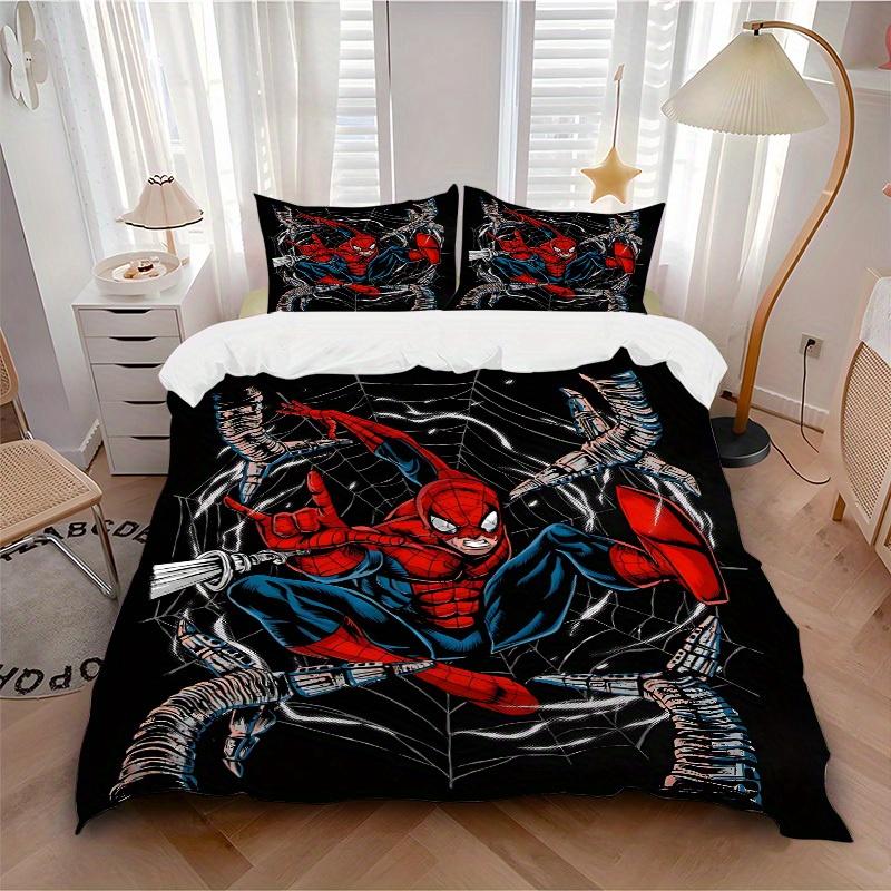 

3pcs set Spider-Man Web1pc of quilt cover+2pcs of pillowcase, no core, print bedding, All Seasons Bedroom Setting105 135x200cm