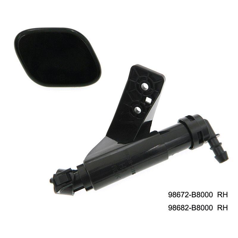 ABOK-Cover Cap& Headlight Washer Spray Nozzle Set For Santa Fe 2013-2016 Part Numbers 98671-B8000 98672-B8000