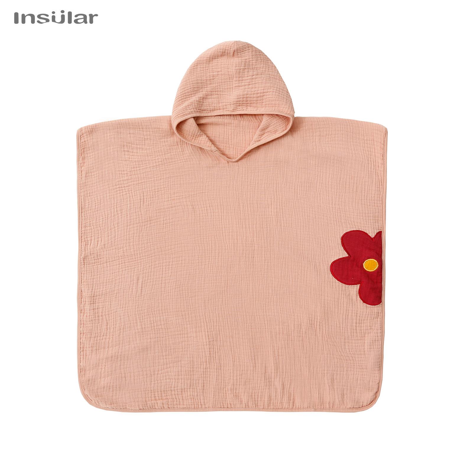 Cotton Gauze Children Can Wear Hooded Cape Bath Towel Swimming Hooded Bathrobe Children s Beach Towel