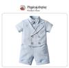Completo estivo due pezzi per bambini piccoli stile britannico: Manica corta