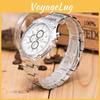 Stylish Men Steel Band Watch Business Alloy Timepiece Casual Accessory Wear