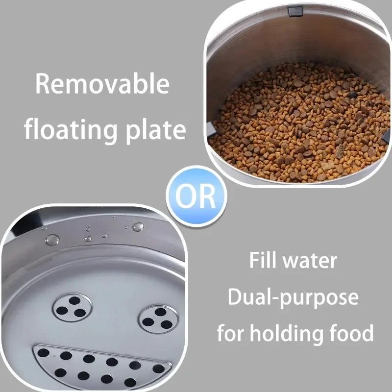 3L Dog Water Bowl Stainless Steel No Spill Large Capacity Dog Food Drink Bowl Slow Water Feeder,Spill Proof Pet Water Dispenser