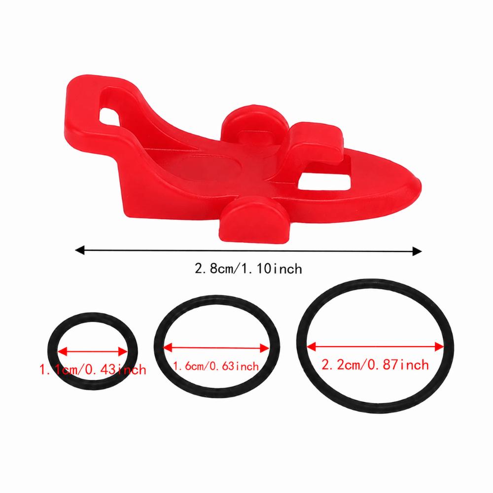 20PCS ABS Fish Lure Bait Holder with 3 Size Rubber Rings Fishing Rod Hook Holder  For Fishing Rod