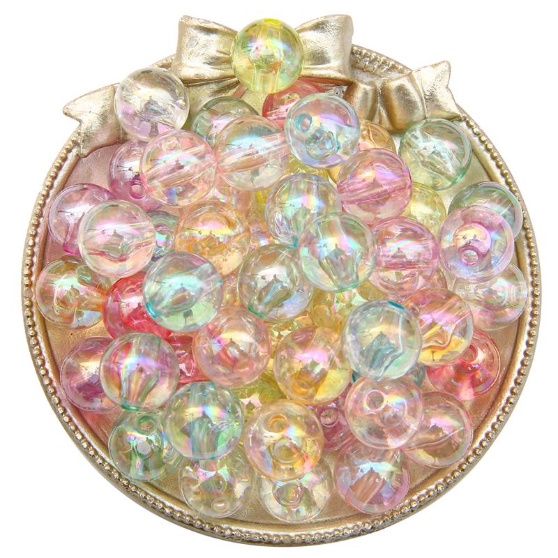 

500 г/пакет Акриловые Прозрачные AB Цвет Шарики Бусины Для Изготовления Ювелирных Изделий DIY Ожерелья Серьги Аксессуары для Поделок 14mm