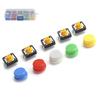 25PCS 12x12x7.3 mm Tact Push Button with Round Cap Micro Switch for DIY Electronic Products