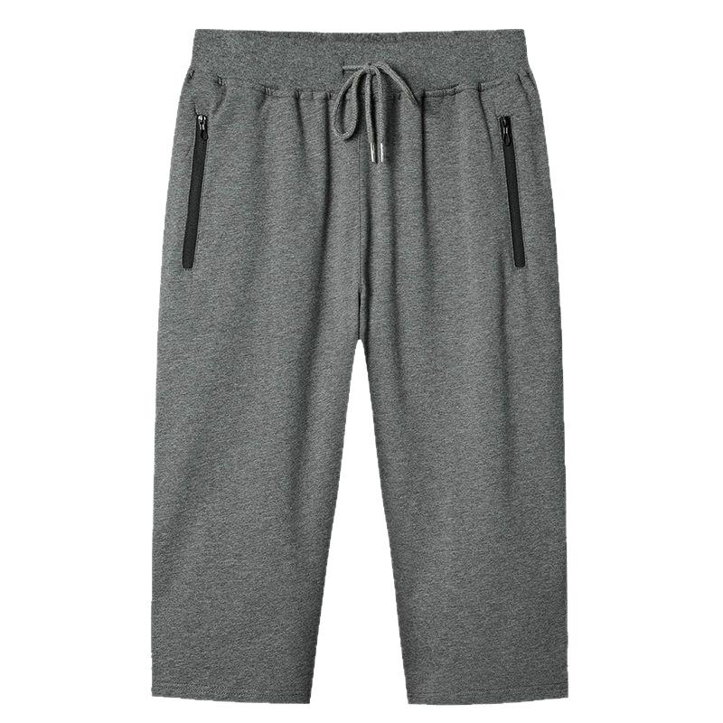 Men's Three-Quarter Length Casual Sports Shorts - Breathable, Loose, Trendy, and Versatile.