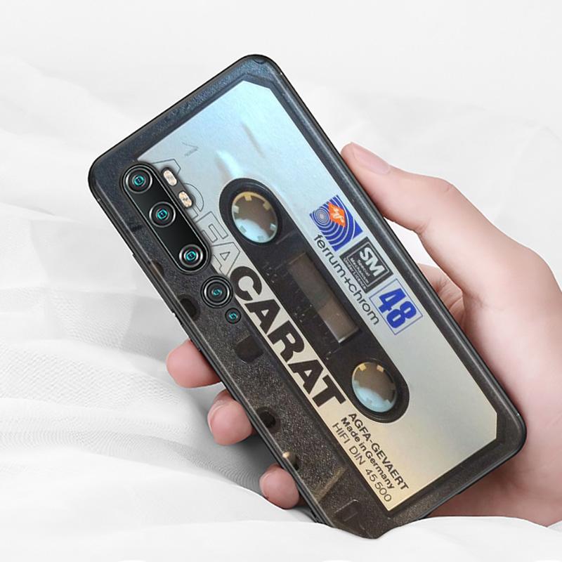 Черный чехол-кассета с винтажной магнитной лентой для Xiaomi Mi NOTE 10 9 8 Lite 9T SE A1 A2 A3 CC9 SE Lite Mix 3 F1 Чехол для телефона Xiaomi Mi6