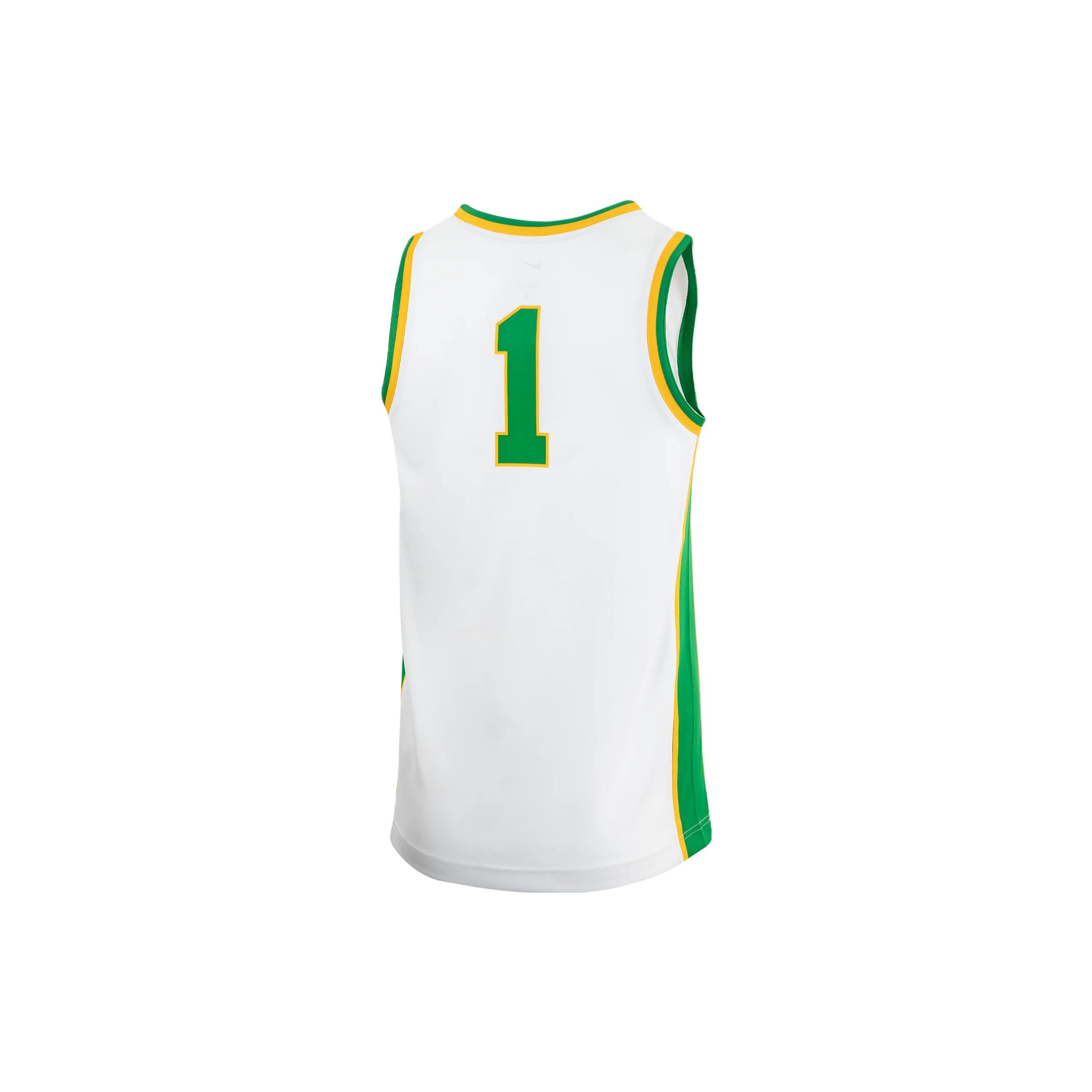 Nike Баскетбольная майка College Oregon Color Block с принтом букв и номеров — фото 2