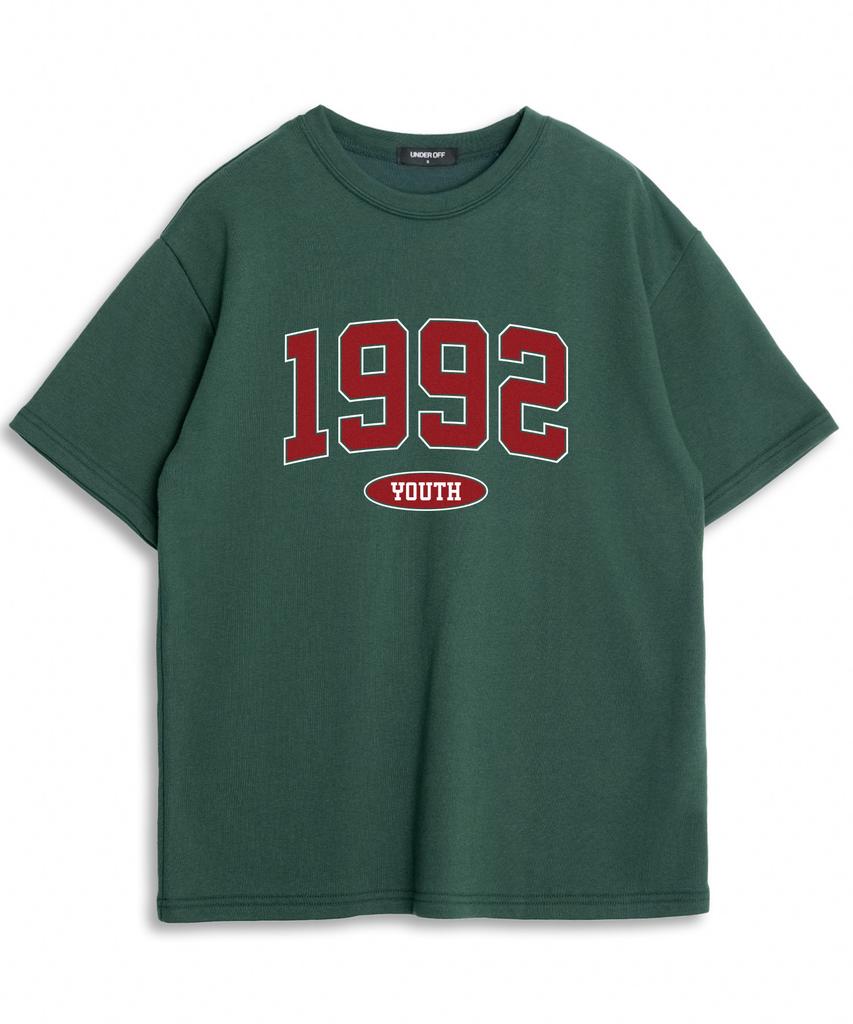 UNDEROFF Oversized Crew Neck 1992 Short Sleeve T-Shirt Black