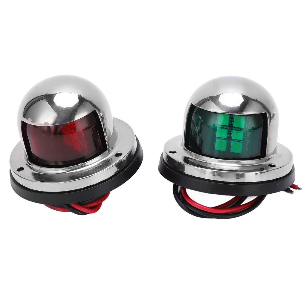 1 Pair Set 12V 24V Red Green Sailing Signal Light Marine Boat LED Bow Navigation Lamp Accessory