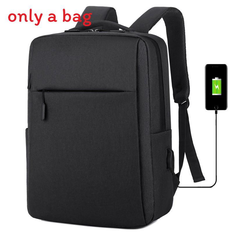 Mens Travel Backpack With Usb Charging And Water Resistant Oxford Fabric For Business Commuting